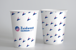 Koffiebekertjes logo en huisstijl Zuidwest Samen